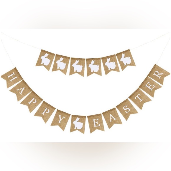 Easter Bunny Burlap Garland Decoration - Picture 7 of 8